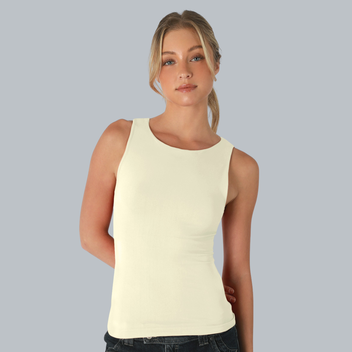 CLEAN LINE BOAT NECK TANK TOP