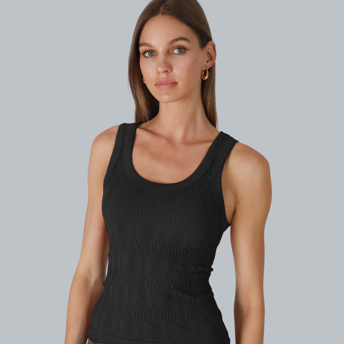 REVERSIBLE LACE TEXTURED TANK TOP