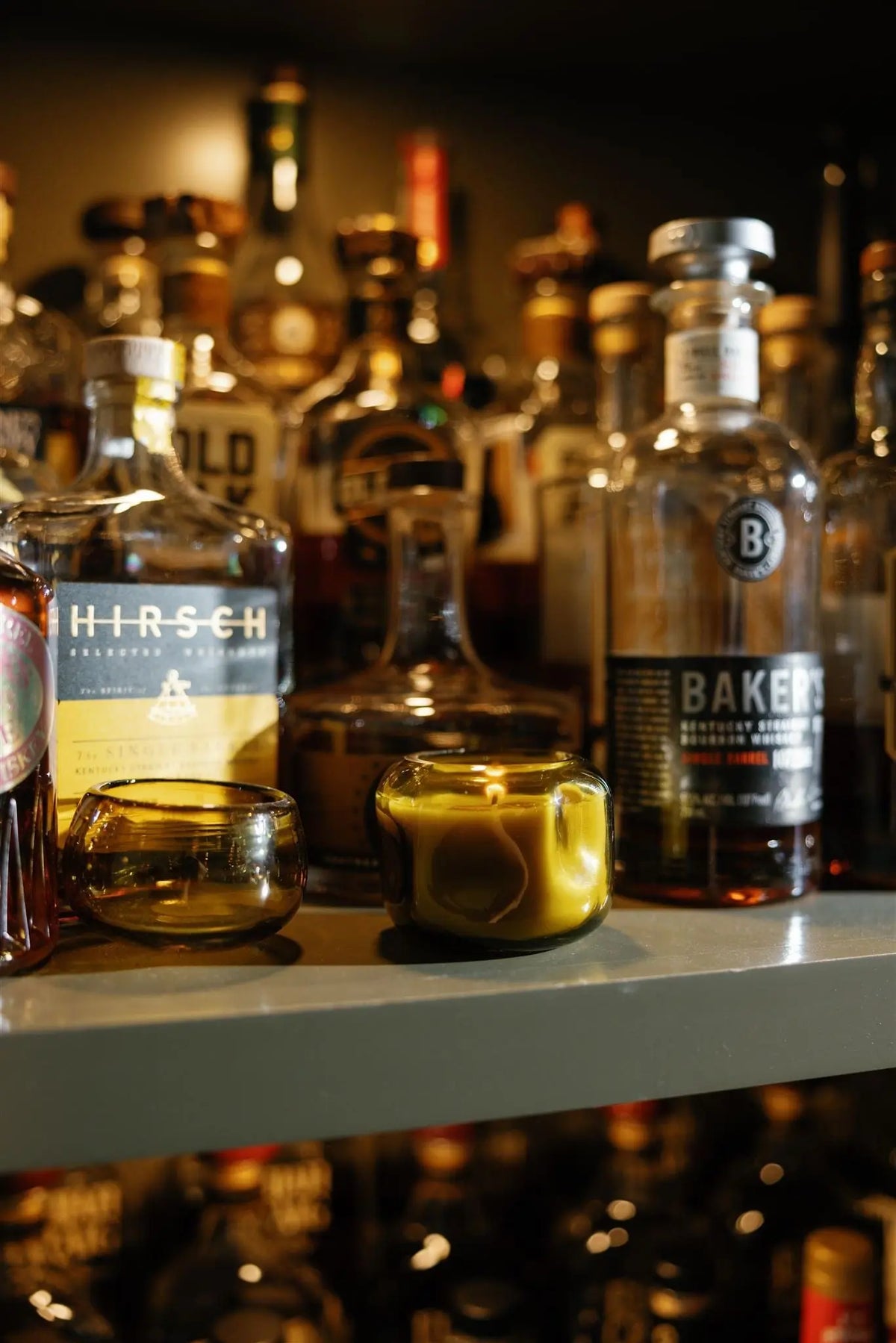 Basalt Yellow 5 Oz Organic Shaped Tinted Glass With Dustcover