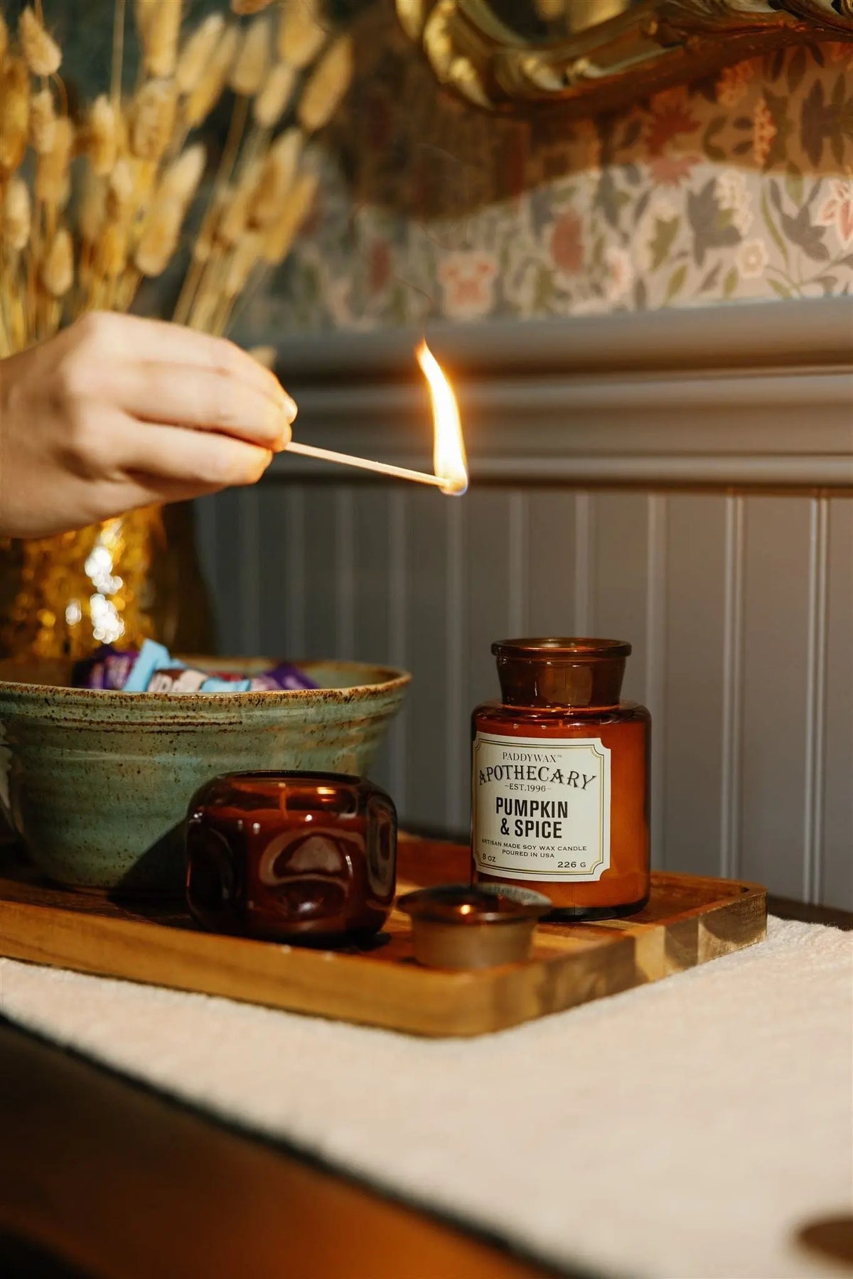 Basalt Amber 5 Oz Organic Shaped Tinted Glass With Dustcover