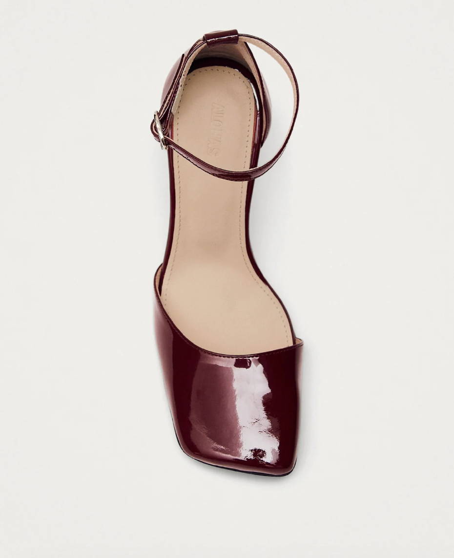 Liebe Onix Burgundy Leather Pumps