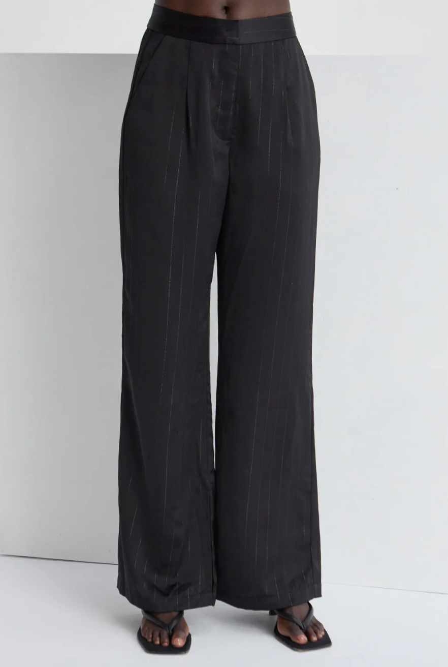 Tamara Satin Pinstripe Pants