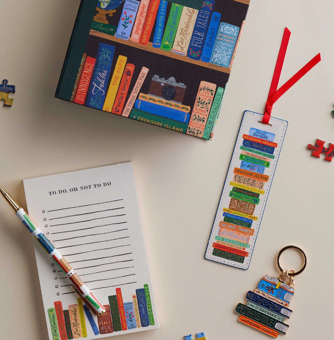 Book Club Enamel Keychain