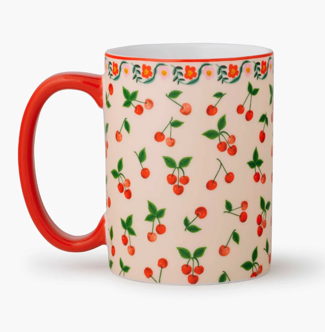 Cherries Porcelain Mug