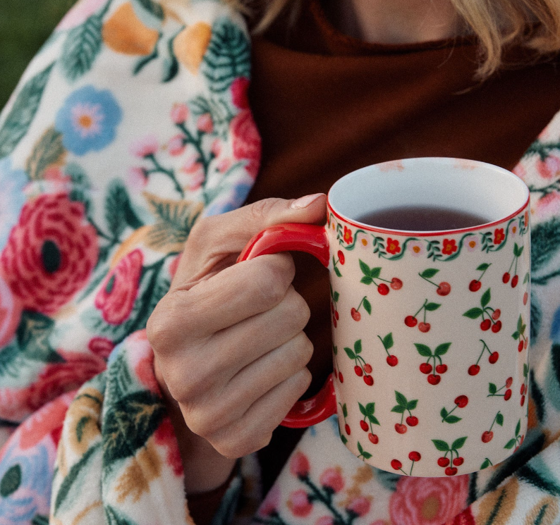 Cherries Porcelain Mug