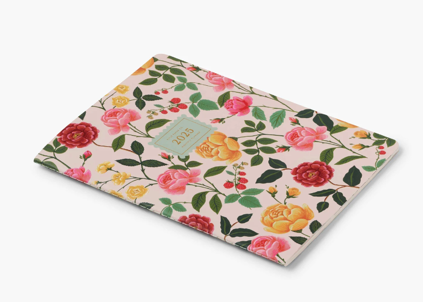 2025 Roses 12-Month Appointment Notebook