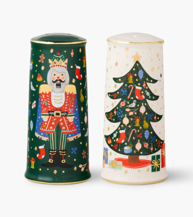 Nutcracker Porcelain Salt &amp; Pepper Shaker Set