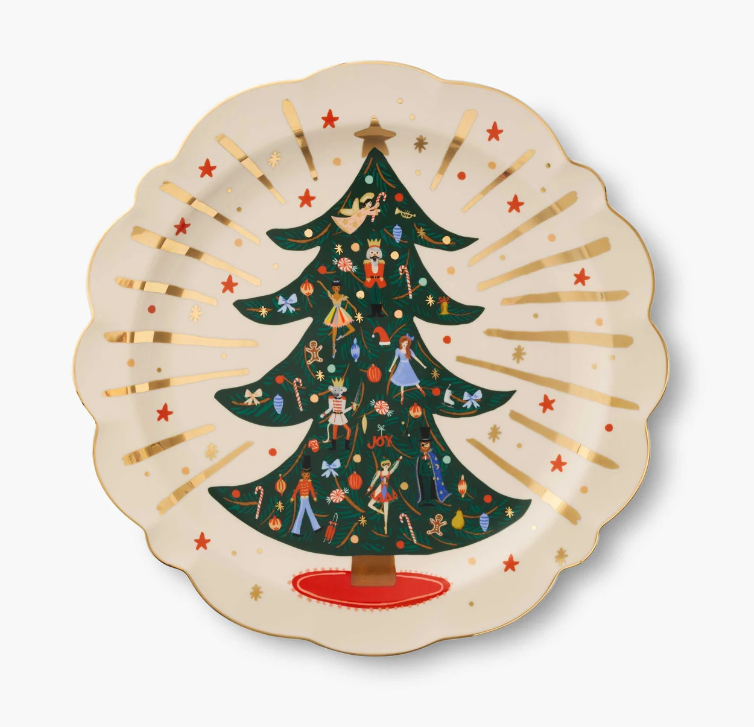 Nutcracker Round Porcelain Serving Platter