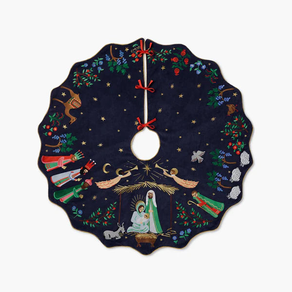 Nativity Embroidered Tree Skirt