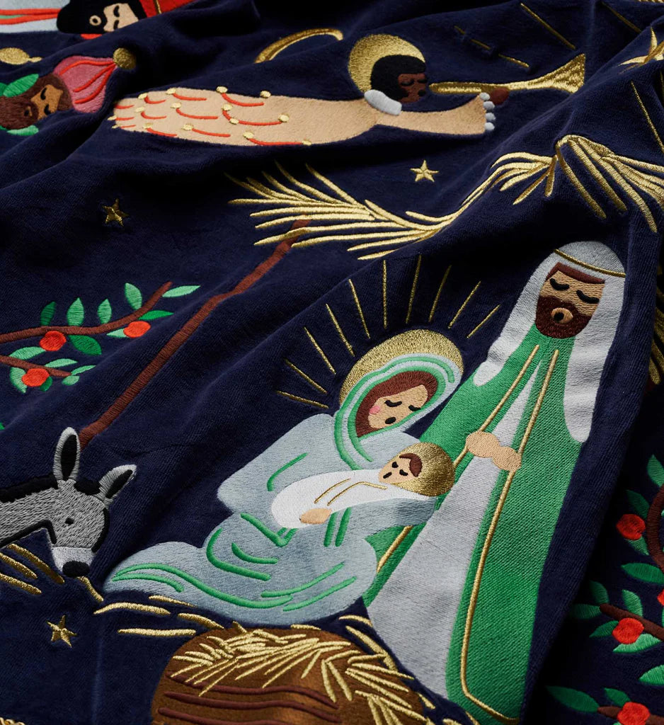 Nativity Embroidered Tree Skirt