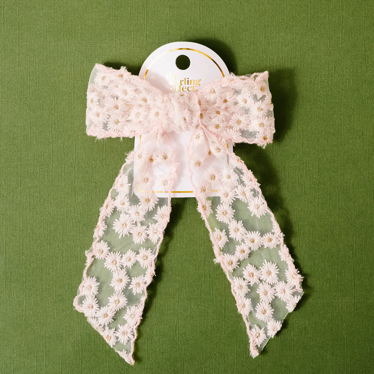 Ditzy Daisies Hair Bow - Blush