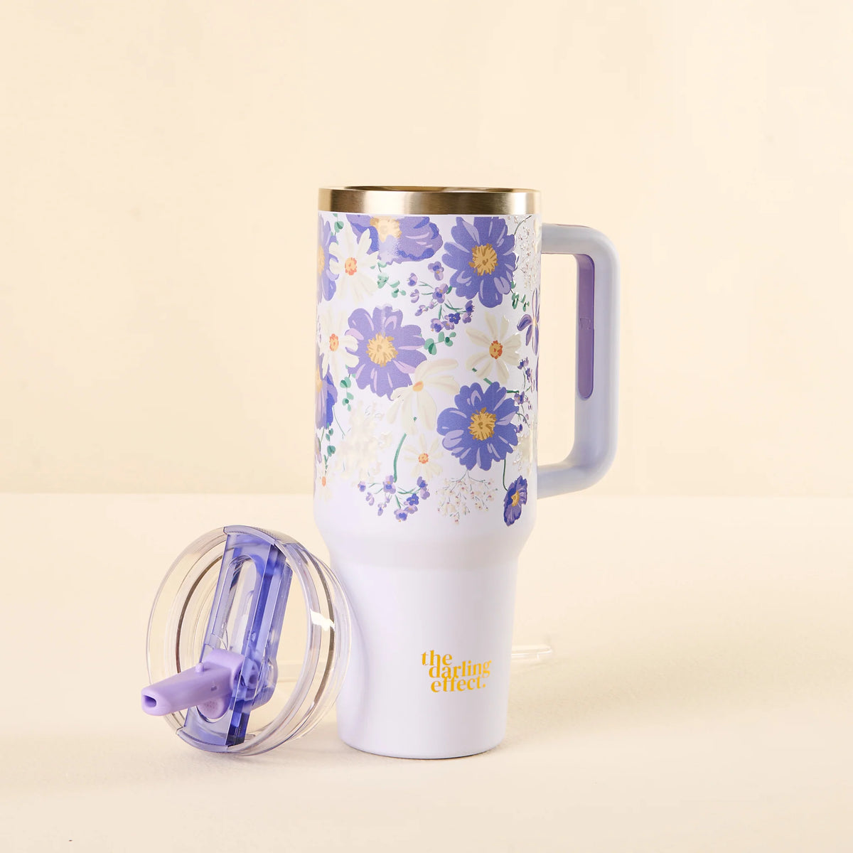 40 oz Lifestyle Flip Straw Tumbler - Bouquet Beauty Purple
