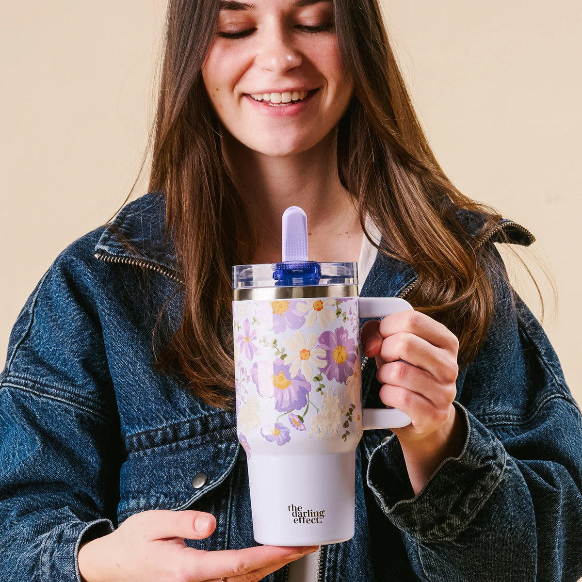 20 oz Lifestyle Flip Straw Tumbler - Bouquet Beauty