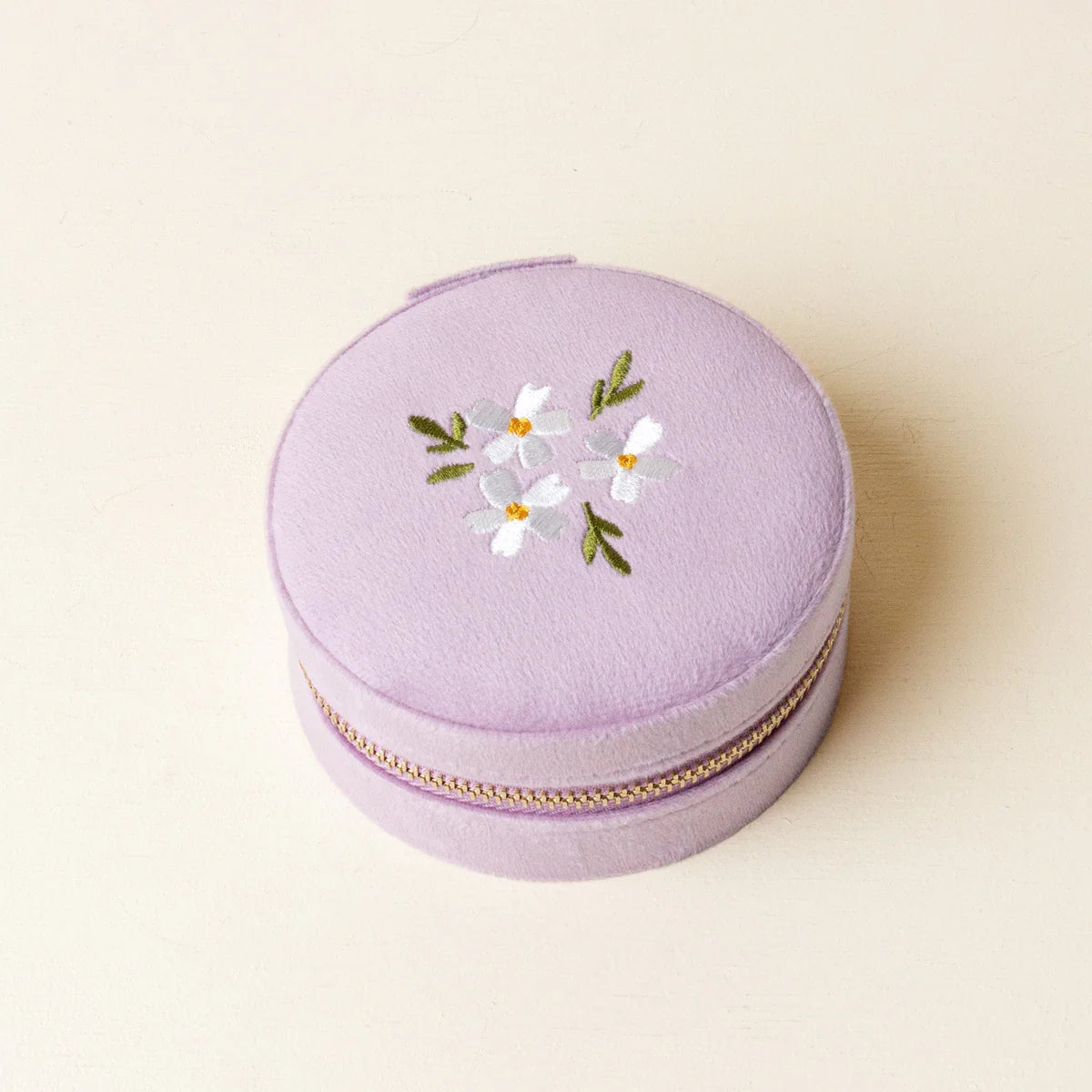 Round Velvet Jewelry Case