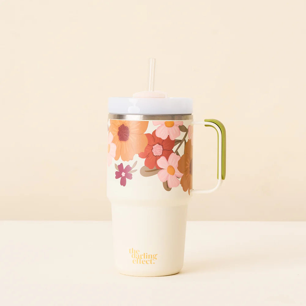 20 oz Mini On-the-Go Tumbler - Wild About You Cream