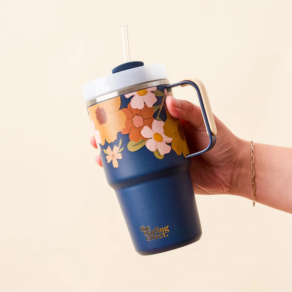 20 oz Mini On-the-Go Tumbler - Wild About You Navy