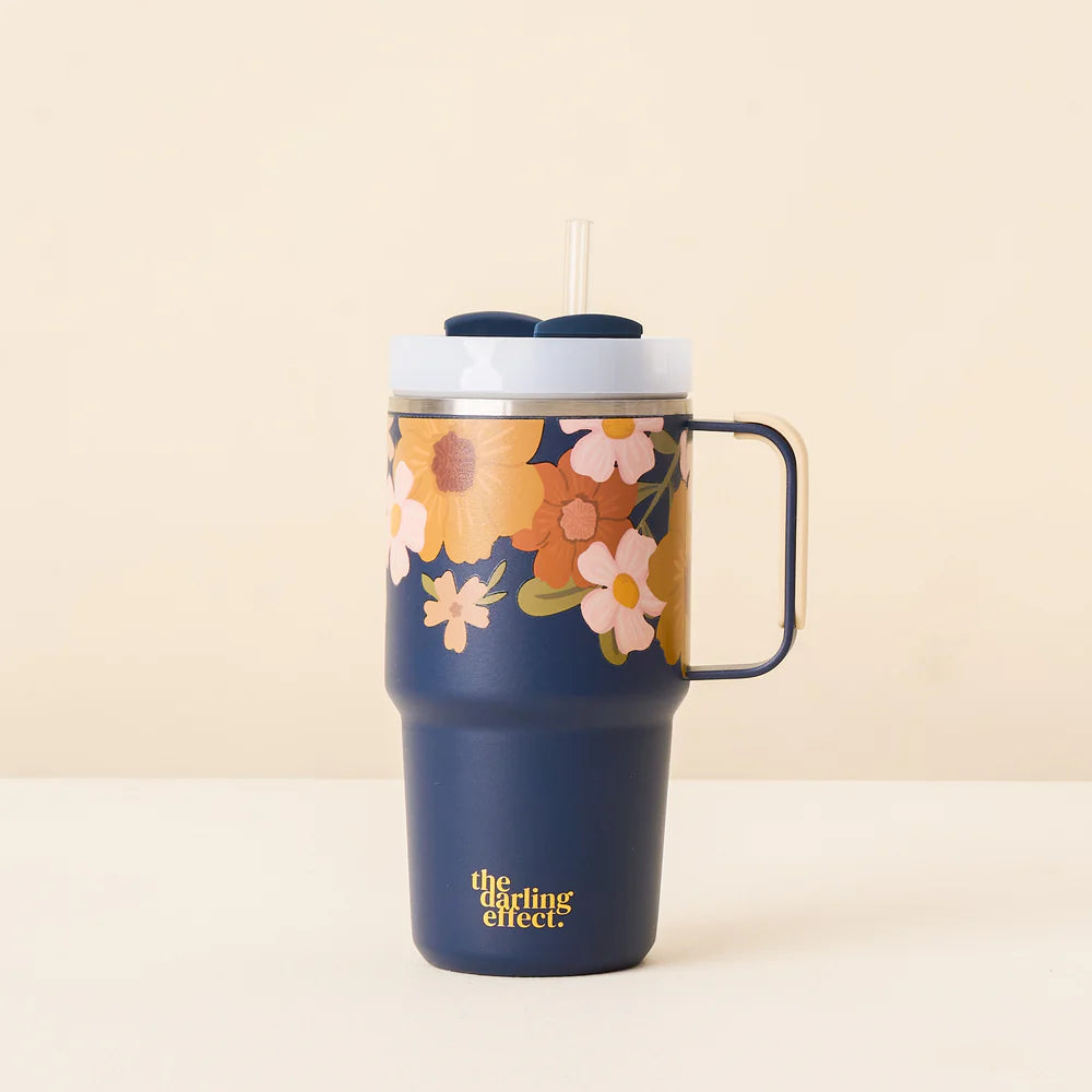 20 oz Mini On-the-Go Tumbler - Wild About You Navy