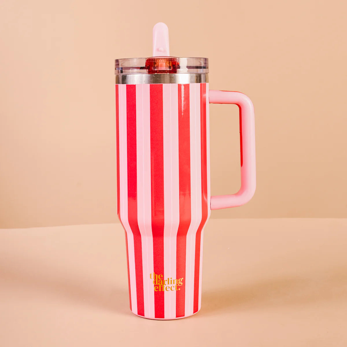 40 oz Lifestyle Flip Straw Tumbler - Peppermint Stripe