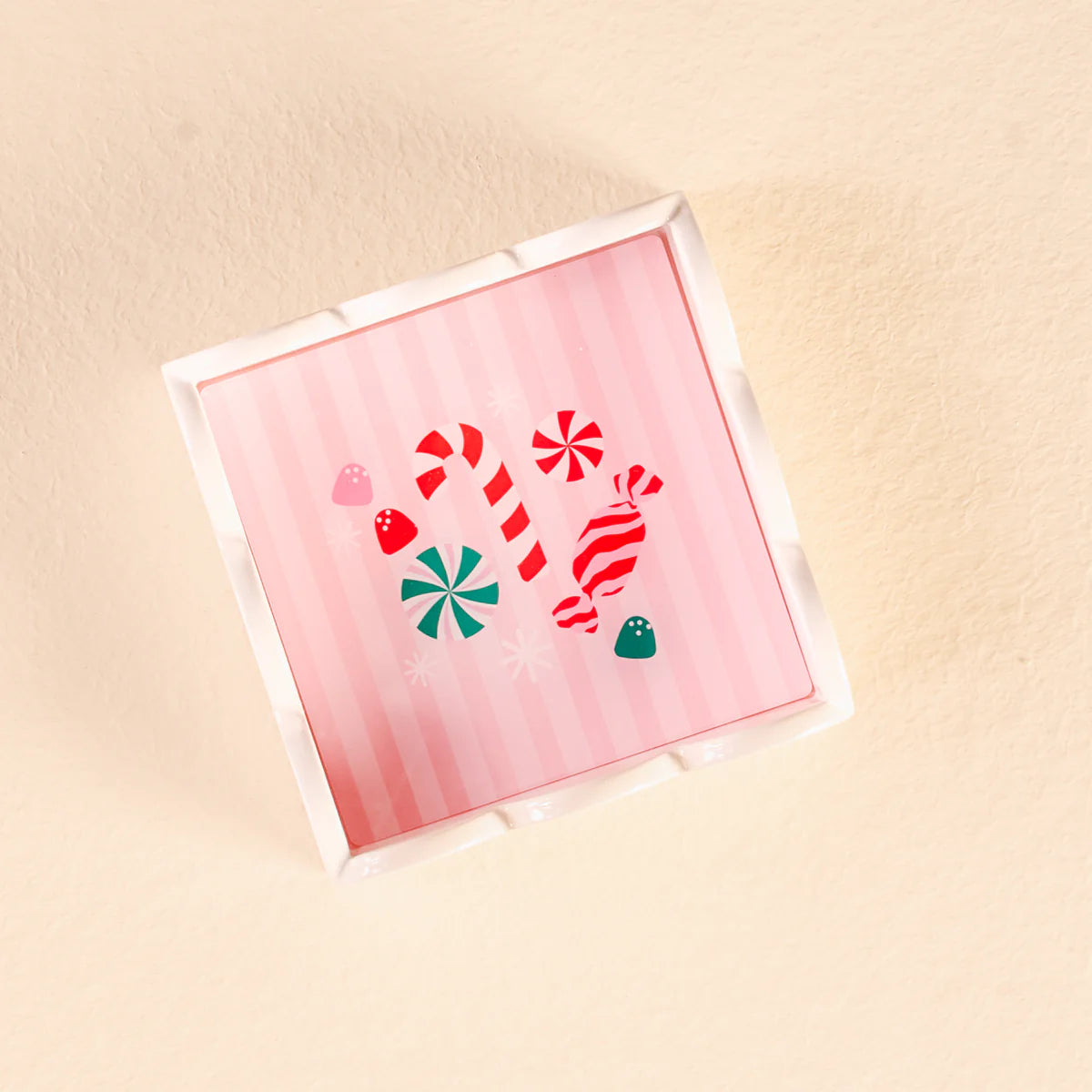 Holly Jolly Santa Scallop Trinket Tray