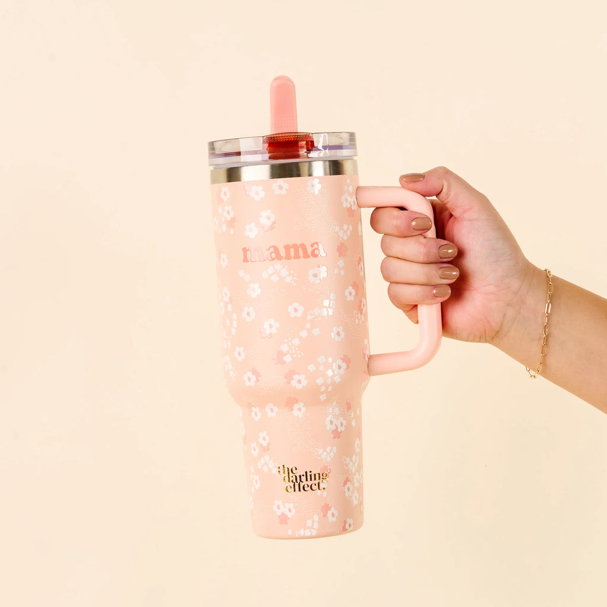40 oz Lifestyle Flip Straw Tumbler - Mama Peach
