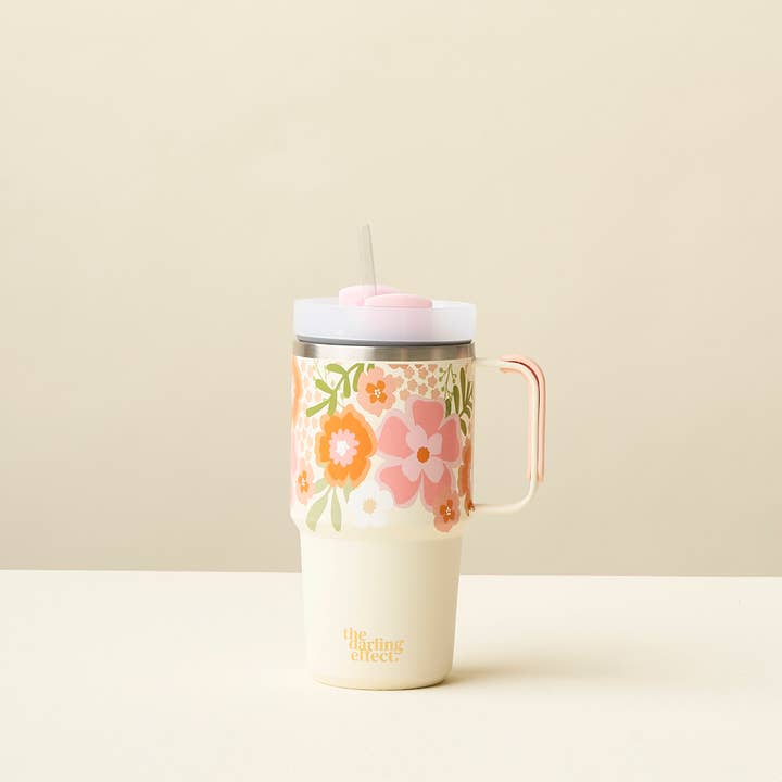 20 oz Mini On-The-Go - Beyond Blooms Pink Orange