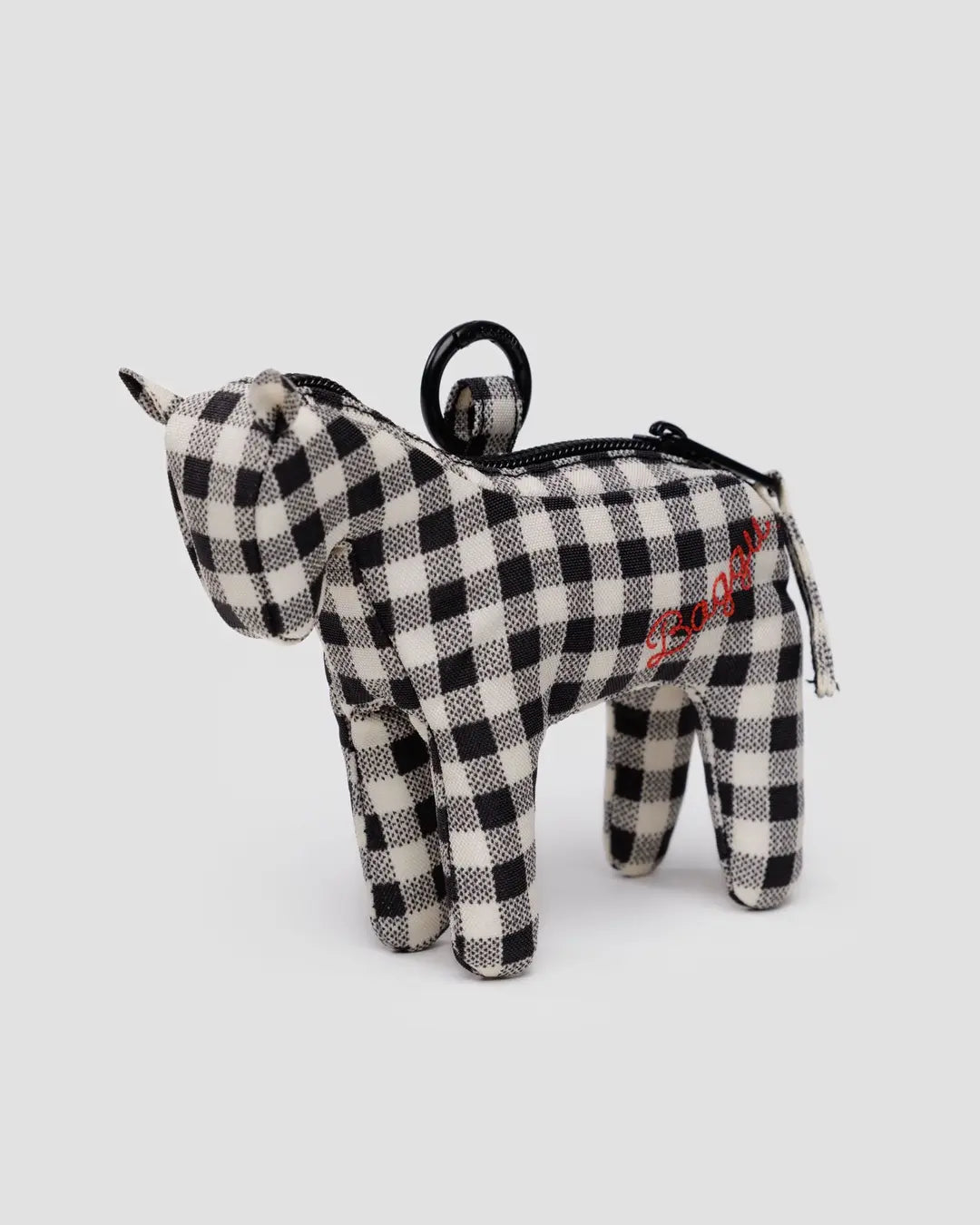 Horse Charm - Black &amp; White Gingham