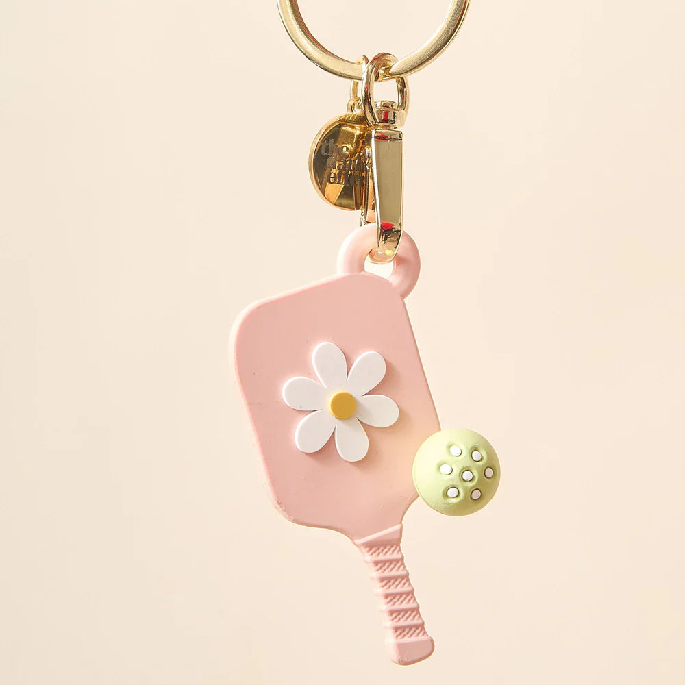 Pickleball Paddle Keychain - Blush Pink