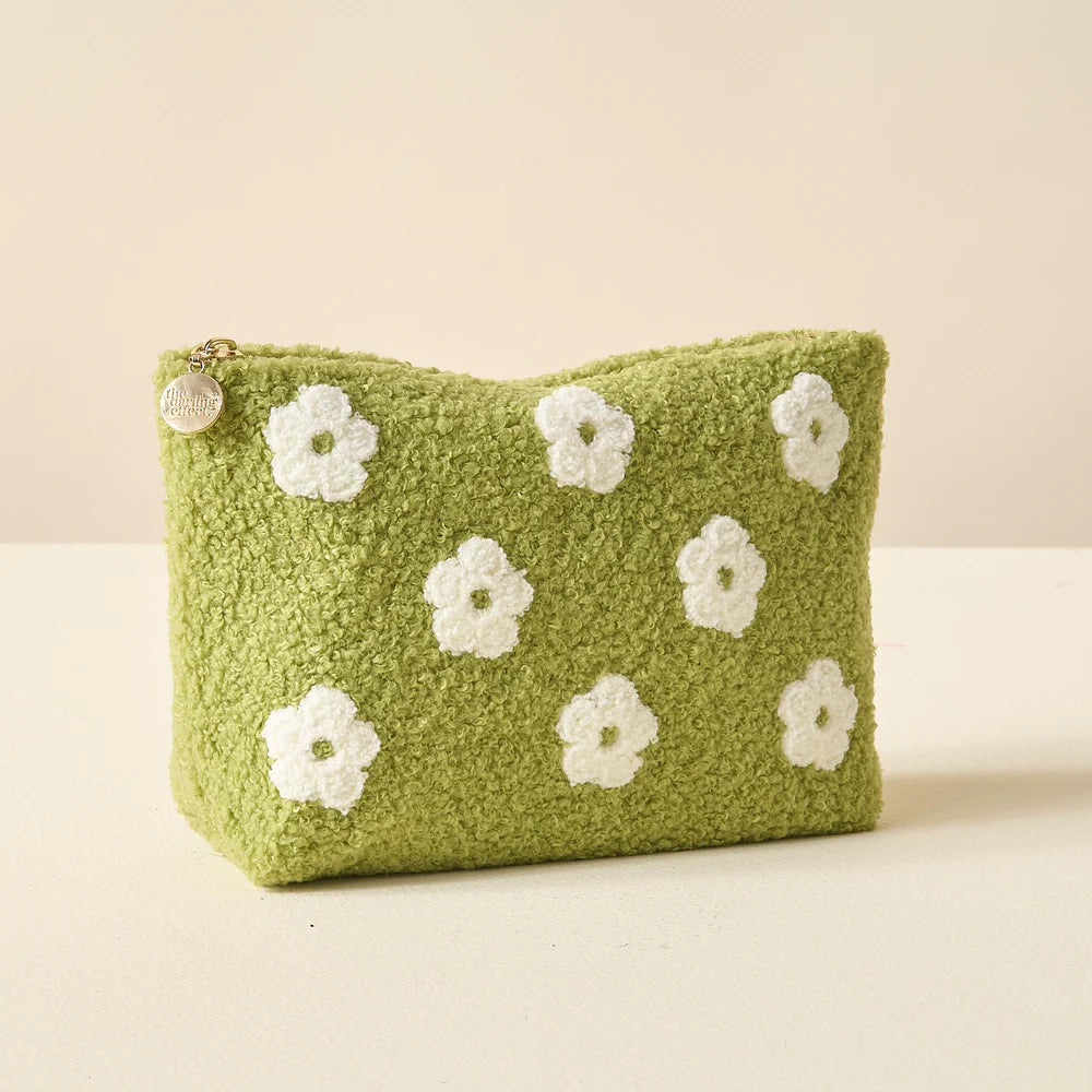 Teddy Pouch - Green Flower