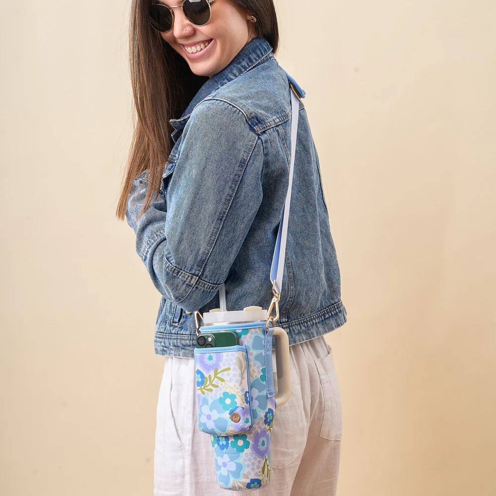 Tumbler Sling - Beyond Blooms Blue Green