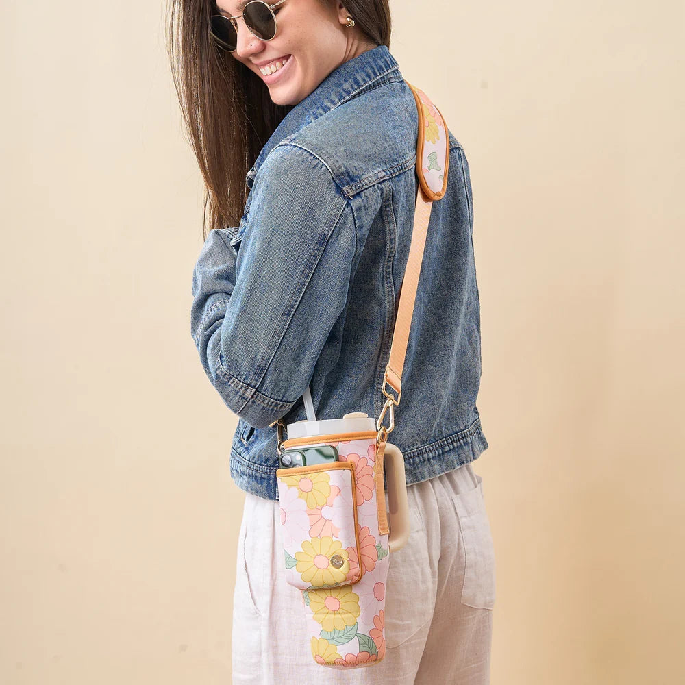 Tumbler Sling - Daisy Craze Peach